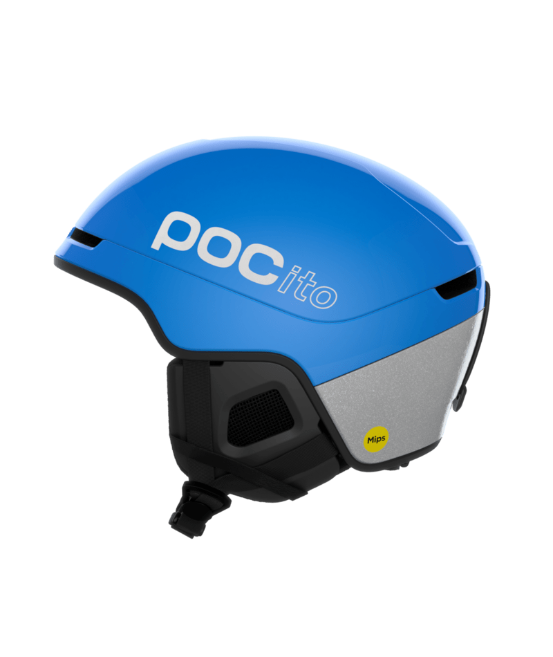 POC POCito Obex MIPS kids ski helmet – Fluorescent Blue